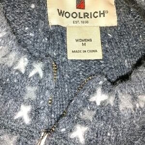 Woolrich Gray Star Patterned Sweater Jacket